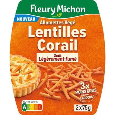 Fleury Michon Allumettes végétales lentilles corail fumées, 2x75g