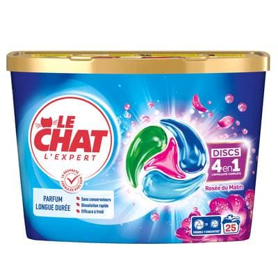 Le Chat Lessive Discs Rosée du matin, 25 capsules