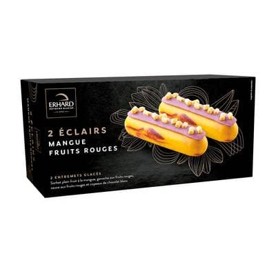 Erhard  Eclairs glacés mangue fruits rouges, 2x60g
