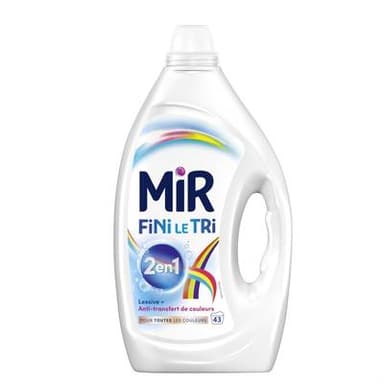 Mir Lessive liquide couleur fini le tri, 1,94L