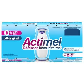 Actimel Yaourt à boire nature 0%mg, 8x100g