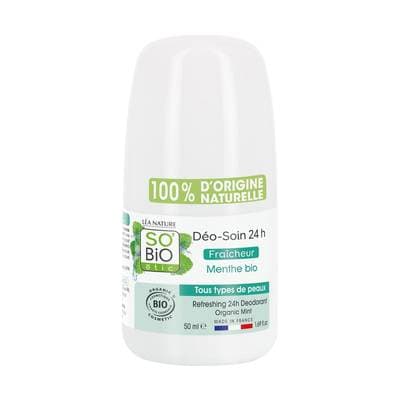 SO'BiO étic Déodorant bille Bio fraicheur menthe, 50ml