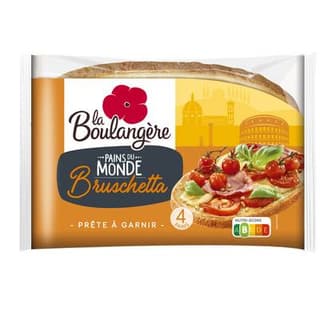La Boulangère Pains Bruschetta Nature, 4 tranches - 400g