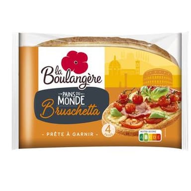 La Boulangère Pains Bruschetta Nature, 4 tranches - 400g