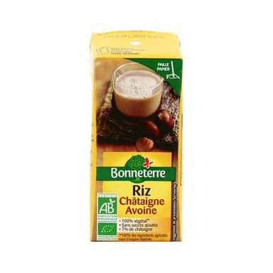 Bonneterre Boisson riz châtaigne avoine bio, 20cl