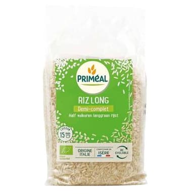 Priméal Riz Long 1/2 Complet, bio, 1kg