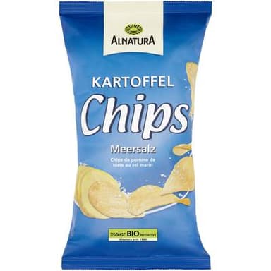 Alnatura Chips de pommes de terre bio au sel marin bio, 125g