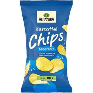 Alnatura Chips de pommes de terre bio au sel marin bio, 125g