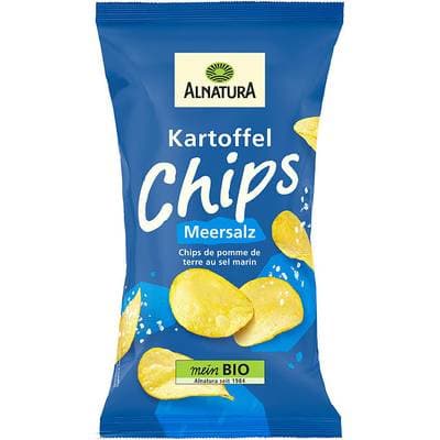 Alnatura Chips de pommes de terre bio au sel marin bio, 125g