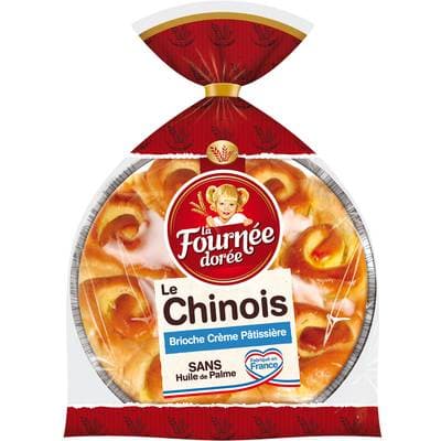 La Fournée Dorée Chinois - Brioche Fourrée à la Crème Pâtissière, 600g