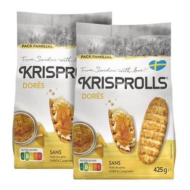 Krisprolls Pain doré, Lot de 2x400g