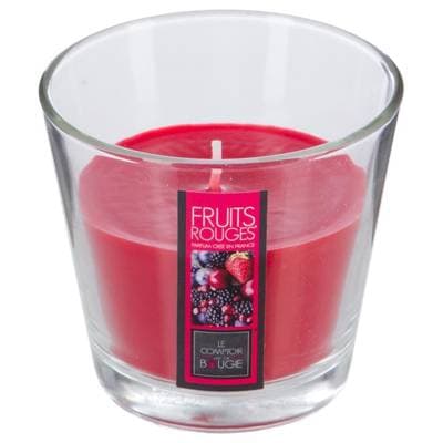 3560238928509 - Le comptoir de la bougie - Bougie verre Parfum Fruits Rouges 135gr