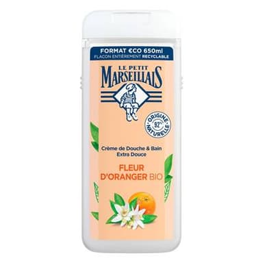 Le Petit Marseillais Gel douche Hydratant Nourrissant Fleur d'Oranger Bio, 650ml