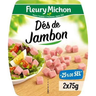 3095756330010 - Fleury Michon - Dés de Jambon, Taux de Sel Réduit -25%*