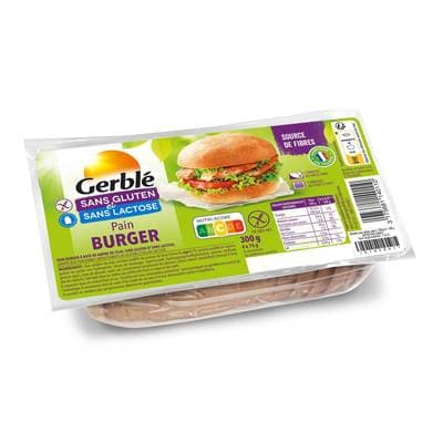 Gerblé Sans Gluten Sans Lactose Pain Burger Sans Gluten, 4x75g