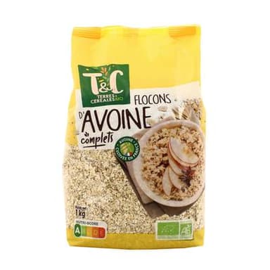 Terres et Céréales Bio Flocons D'Avoine Bio, 1kg