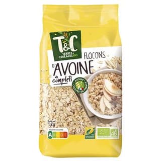 Terres et Céréales Bio Flocons D'Avoine Bio, 1kg