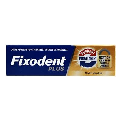 Fixodent Crème Adhésive pour Prothèses Mordant Imbattable, 40g