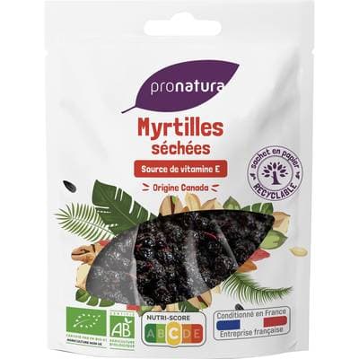 Pronatura Myrtilles séchée bio, 125g
