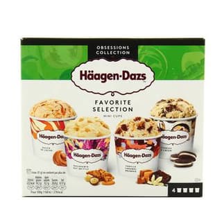 Häagen-Dazs Crème glacée Favorite Selection, 4 pots - 348g