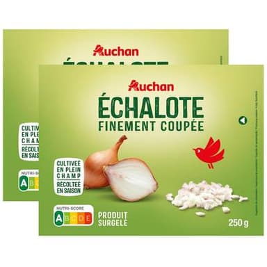 Auchan Échalote coupée, Lot de 2x250g