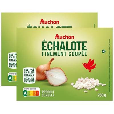 Auchan Échalote coupée, Lot de 2x250g