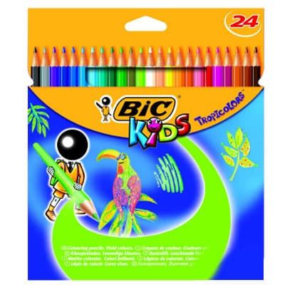 Bic Crayons de couleurs tropicolors, 24  crayons