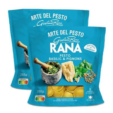 Giovanni Rana Raviolis Frais Pesto Basilic & Pignons, Lot de 2x250g