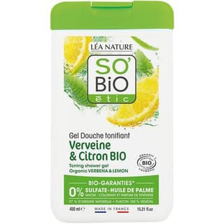 SO'BIO ETIC Gel douche tonifiant verveine, 450ml