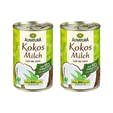 Alnatura Lait de coco bio, Lot de 2x40cl
