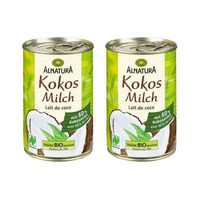 Alnatura Lait de coco bio, Lot de 2x40cl