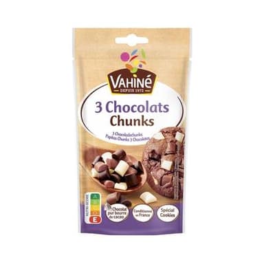 Vahine Pépites Chunks 3 chocolats, 100g