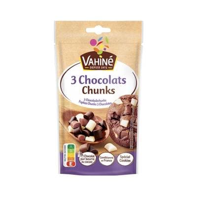 Vahine Pépites Chunks 3 chocolats, 100g