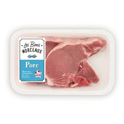 Bons morceaux Côte de Porc Avec Os, 2x150g
