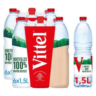 Vittel Eau minérale naturelle, Lot de 2 - 6X1,5L