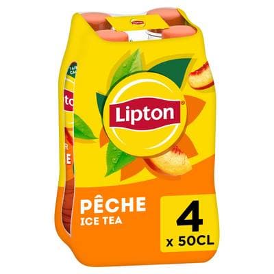Lipton Thé glacé saveur pêche, 4x50cl
