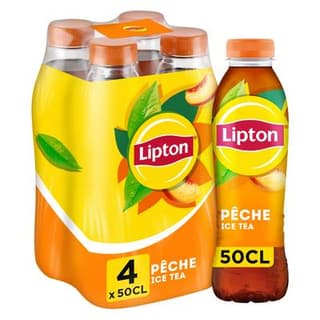 Lipton Thé glacé saveur pêche, 4x50cl