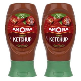 Amora Tomato Ketchup en Flacon, Lot de 2x280g