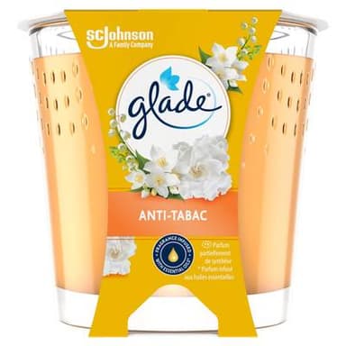 Glade Bougie Anti Tabac aux huiles essentielles, 1 bougie
