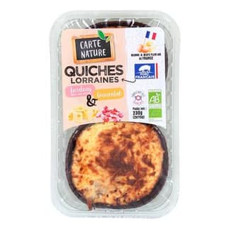 Carte Nature Quiche Lorraine bio, 2x115g