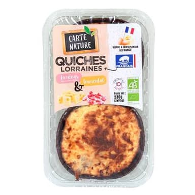 Carte Nature Quiche Lorraine bio, 2x115g