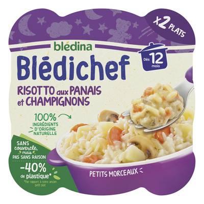 3041091436610 - Blédina - Blédi'chef - Risotto aux Panais et Champignons Assiette Bébé Dès 12 mois 