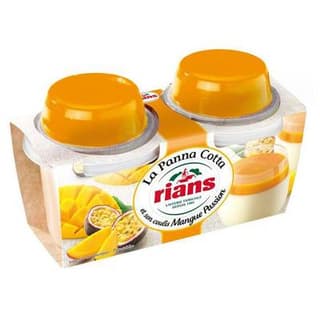 Rians Panna Cotta coulis mangue passion, 2x120g