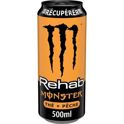 Monster Rehab Thé Pêche, Boisson énergisante, 50cl