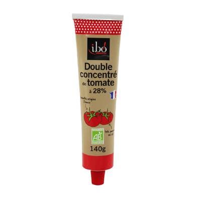 Ibo Double concentré de tomates bio 28%, 140g