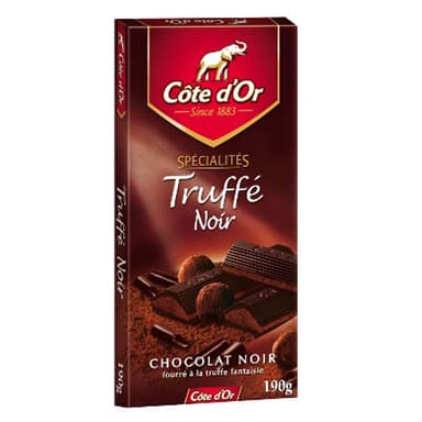Côte d'Or Chocolat noir truffé, 190g