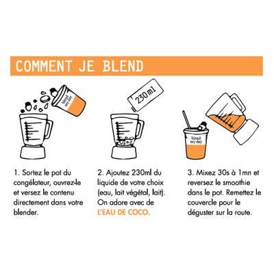 2050000357510 - Blend my day - Smoothie snack NO BOTOX FOR ME - prêt-à-mixer- Carotte, Noix de coco, Chia