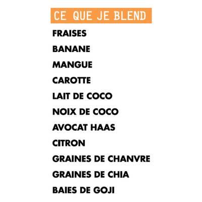 2050000357510 - Blend my day - Smoothie snack NO BOTOX FOR ME - prêt-à-mixer- Carotte, Noix de coco, Chia