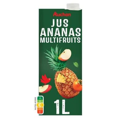 Auchan Jus ananas et multi fruits à base de concentré, 1L