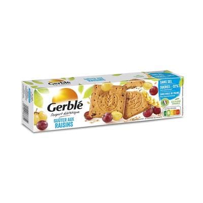 Gerblé Teneur Réduite 20 Goûters aux raisins -32% de sucres en moins, 360g